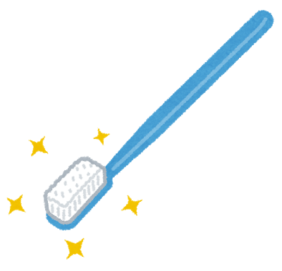 青の歯ブラシ
